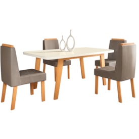 Conjunto de mesa Bom Pastor Bety 1,20x80 com 4 cadeiras Rubi