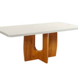 Conjunto de mesa Bom Pastor Luxury 1,80 com 6 cadeiras Áquila Bege