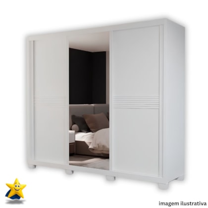 Guarda-Roupa 3 Portas Haval Onix - Branco