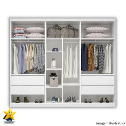 Guarda-Roupa 3 Portas Haval Onix - Branco