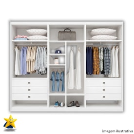 Guarda-Roupa 3 Portas Vogue Status - Branco 